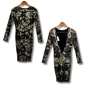 Women’s, Dresses, Papaya, Small, Black & Gold
